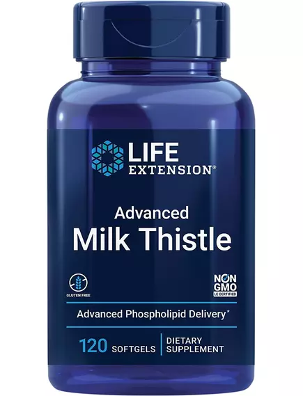 LIFE EXTENSION ADVANCED MILK THISTLE / РОЗТОРОПША ДЛЯ ЗДОРОВ'Я ПЕЧІНКИ 120 ГЕЛЬ КАПСУЛ від магазину біодобавок nutrido.shop