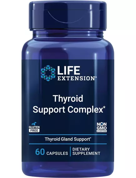LIFE EXTENSION THYROID SUPPORT COMPLEX (FOMERLY TRIPLE ACTION THYROID) / ПІДТРИМКА ЩИТОВИДНОЇ ЗАЛОЗИ 60 КАПСУЛ від магазину біодобавок nutrido.shop