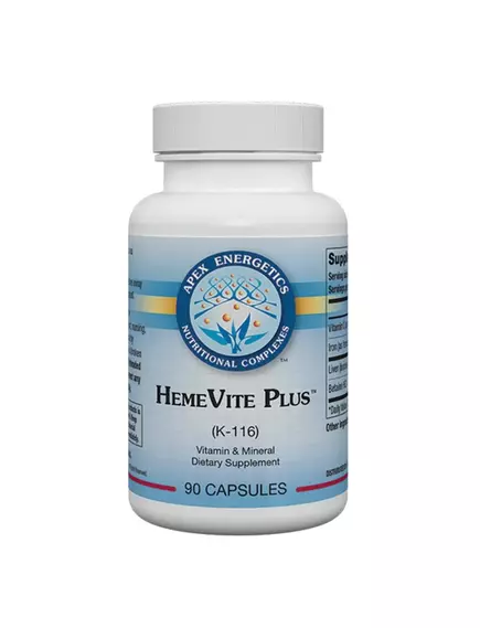Apex Energetics HemeVite Plus (К-116) / Підтримка синтезу гемоглобіну з залізом 90 капсул від магазину біодобавок nutrido.shop