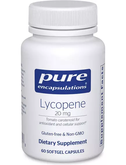 PURE ENCAPSULATIONS LYCOPENE / ЛІКОПІН 20 МГ 60 КАПСУЛ від магазину біодобавок nutrido.shop