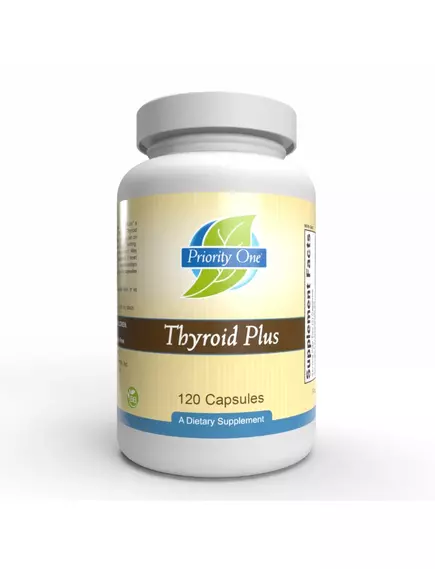 Priority One Thyroid Plus / Щитоподібна залоза 65 мг + поживні речовини 120 капсул в магазине биодобавок nutrido.shop