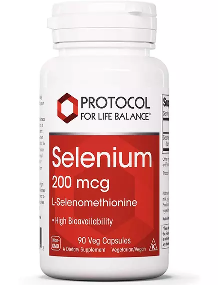 Protocol for Life Balance Selenium / Селен (из L-селенометионина) 200 мкг 90 капсул в магазине биодобавок nutrido.shop