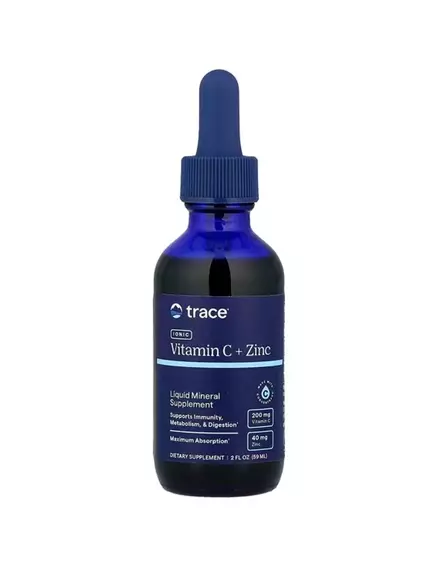 Trace Minerals Ionic Zinc + Vitamin C / Цинк і вітамін С в іонній формі 59 мл від магазину біодобавок nutrido.shop
