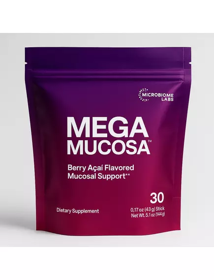 Microbiome Labs MegaMucosa / Мега Мукоза Восстановление слизистой оболочки кишечника 30 стиков в магазине биодобавок nutrido.shop