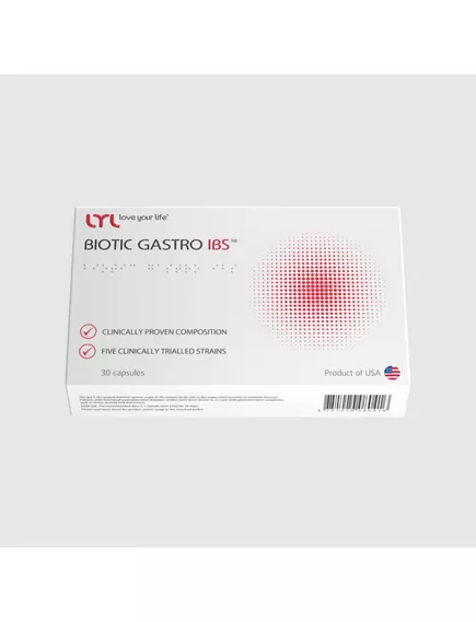 LYL biotic Gastro IBS / Цільові пробіотики при синдромі подразненого кишківника 30 капсул від магазину біодобавок nutrido.shop