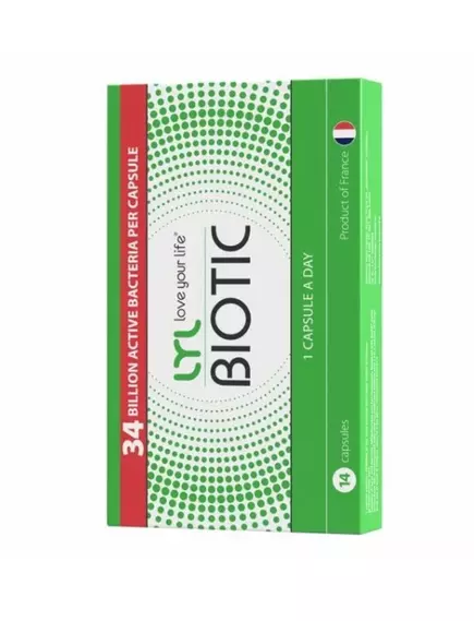 LYL Biotic N14 / Високоактивний комплекс  лакто-, біфідобактерій та Saccharomyces 14 капсул від магазину біодобавок nutrido.shop