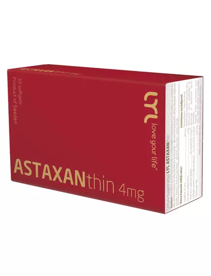 LYL ASTAXANthin / Астаксантин потужний антиоксидант при боротьбі зі старінням 30 капсул від магазину біодобавок nutrido.shop