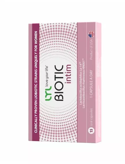 LYL BIOTIC intim / Комплекс молочнокислих бактерій для інтимного здоров'я жінок 15 капсул від магазину біодобавок nutrido.shop