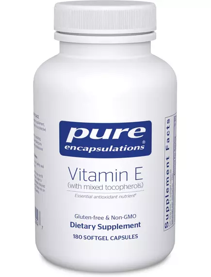 Pure Encapsulations Vitamin E (with Mixed Tocopherols) / Вітамін Е з сумішшю токоферолів 180 капсул в магазине биодобавок nutrido.shop