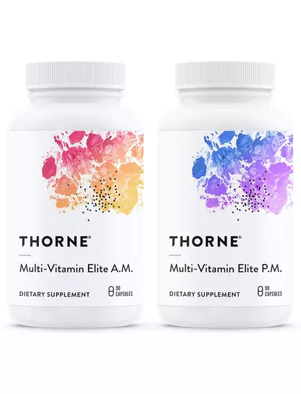 Thorne Research Multi-Vitamin Elite AM & PM / Мультивітаміни Еліт 2 банки по 90 капсул від магазину біодобавок nutrido.shop