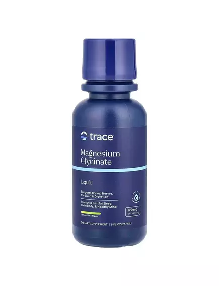 Trace Minerals Magnesium Glycinate / Магній гліцинат рідкий зі смаком лимона та лайма 237 мл від магазину біодобавок nutrido.shop