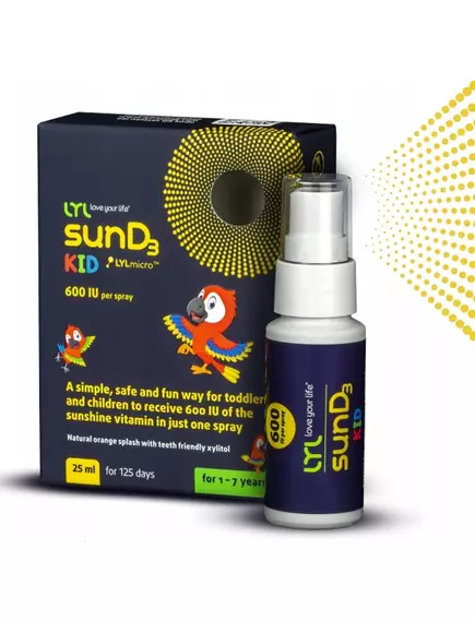 LYL Vitamin D Oral Spray For Children / Вітамін Д оральний спрей для дітей 600 МО 25 мл від магазину біодобавок nutrido.shop