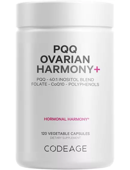 CodeAge PQQ Ovarian Harmony / Ліпосомальний комплекс з інозитолом для жіночого здоров'я 120 капсул 120 капсул від магазину біодобавок nutrido.shop