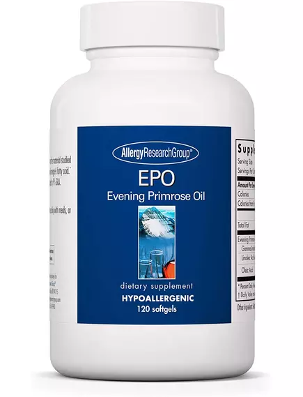 Allergy Research Evening Primrose Oil / Масло примулы вечерней 500 мг 120 капсул в магазине биодобавок nutrido.shop