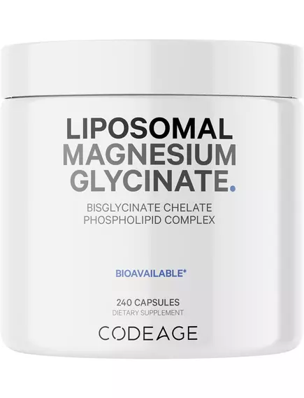 CODEAGE LIPOSOMAL MAGNESIUM GLYCINATE / МАГНІЙ ГЛІЦИНАТ ЛІПОСОМАЛЬНИЙ 240 КАПСУЛ від магазину біодобавок nutrido.shop