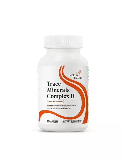 Seeking Health Trace Minerals Complex II / Микроэлементы трейс минерал без железа и меди 30 капсул в магазине биодобавок nutrido.shop