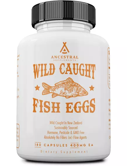 Ancestral Supplements Fish Eggs / Икра новозеландской дикой рыбы 180 капсул в магазине биодобавок nutrido.shop