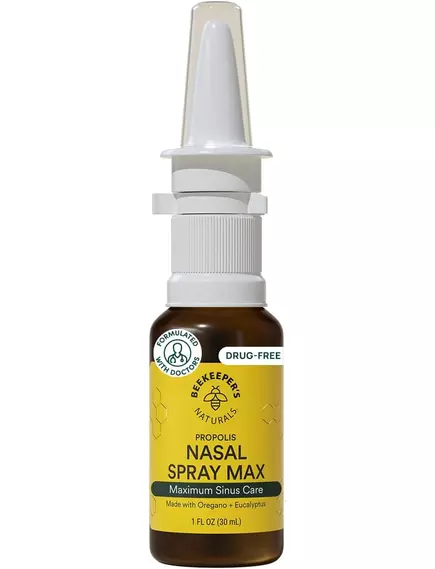 Beekeeper's Naturals Nasal Spray Plus / Спрей для носа прополіс + евкаліпт + орегано 30 мл в магазине биодобавок nutrido.shop
