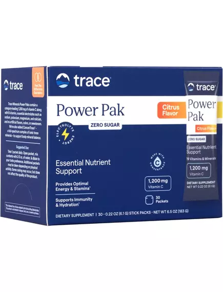 Trace Minerals Power Pak Sugar Free Keto Citrus / Електроліти без цукру Кето Цитрус 30 саше в магазине биодобавок nutrido.shop