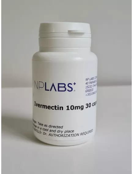 NP Labs Ivermectin / Івермектин 10 мг антипаразитарний та протизапальний 30 капсул від магазину біодобавок nutrido.shop
