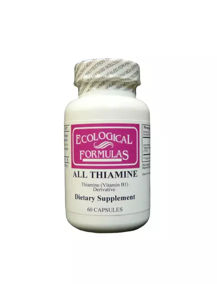 Ecological Formula All Thiamine Vitamin B1 / Аллітіамін вітамін Б1 50 мг 60 капсул від магазину біодобавок nutrido.shop