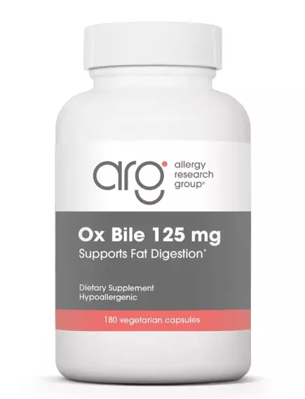 ALLERGY RESEARCH OX BILE / БИЧА ЖОВЧ 125 МГ 180 КАПСУЛ від магазину біодобавок nutrido.shop