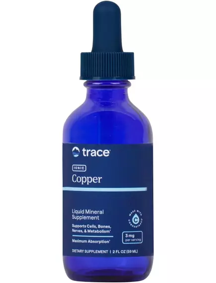 Trace Minerals Ionic Copper / Мідь іонна рідка 59 мл  в магазине биодобавок nutrido.shop