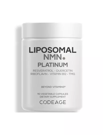 CodeAge Liposomal NMN Platinum / Ліпосомальний НМН комплекс для енергії та довголіття 90 капсул в магазине биодобавок nutrido.shop