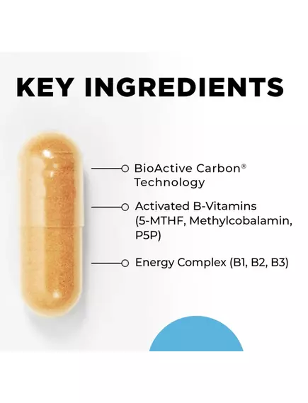 CellCore Methyl-B Comple / Вітаміни групи Б в активній формі 60 капсул, фото 3 в магазине биодобавок nutrido.shop