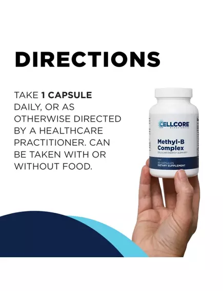 CellCore Methyl-B Comple / Вітаміни групи Б в активній формі 60 капсул, фото 6 в магазине биодобавок nutrido.shop