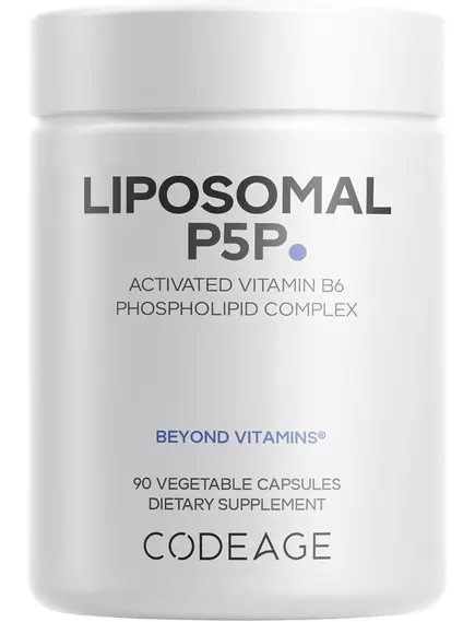 CodeAge Liposomal P5P / Ліпосомальний вітамін Б6 піридоксаль-5'-фосфат 90 капсул від магазину біодобавок nutrido.shop