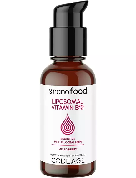 CODEAGE LIPOSOMAL VITAMIN B12 / ВІТАМІН Б12 / МЕТИЛКОБАЛАМІН РІДКИЙ ЛІПОСОМАЛЬНИЙ 59,2 МЛ, фото 3 від магазину біодобавок nutrido.shop