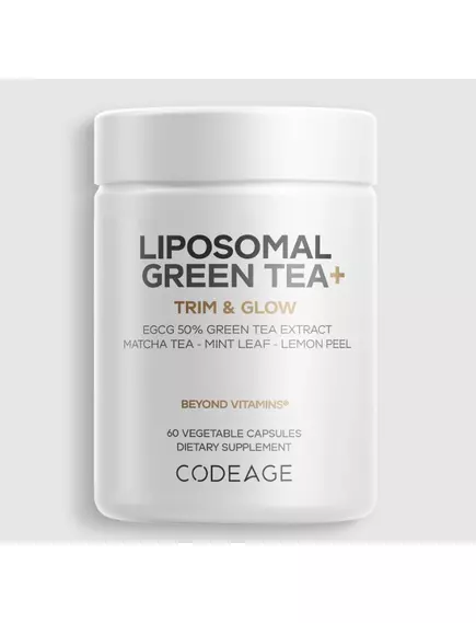 CodeAge Liposomal Green Tea+ / Липосомальный зелёный чай Плюс 60 капсул в магазине биодобавок nutrido.shop