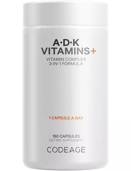CodeAge ADK Vitamins / Жирорастворимые витамины А, Д, К 180 капсул в магазине биодобавок nutrido.shop