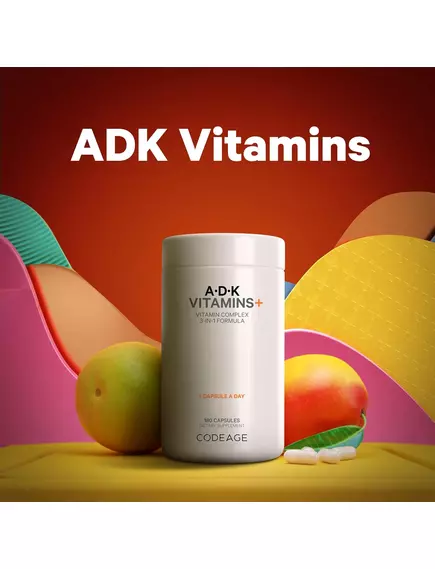 CODEAGE ADK VITAMINS / ЖИРОРОЗЧИННІ ВІТАМІНИ А, Д, К 180 КАПСУЛ, фото 7 від магазину біодобавок nutrido.shop