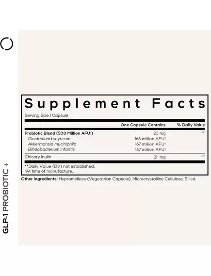 CodeAge GLP-1 Probiotic+ / Пробіотик GLP-1 Акермансія + Інулін 90 капсул, фото 2 від магазину біодобавок nutrido.shop