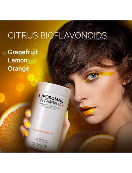 CODEAGE LIPOSOMAL VITAMIN C / ЛІПОСОМАЛЬНИЙ ВІТАМІН C + ЦИНК І БІОФЛАВОНОЇДИ 180 КАПСУЛ, фото 5 від магазину біодобавок nutrido.shop
