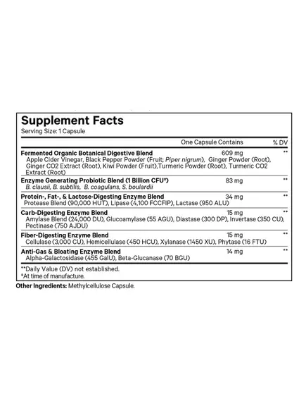 CodeAge Fermented Digestive Enzymes / Ферментовані травні ензими 30 капсул¶, фото 3 в магазине биодобавок nutrido.shop