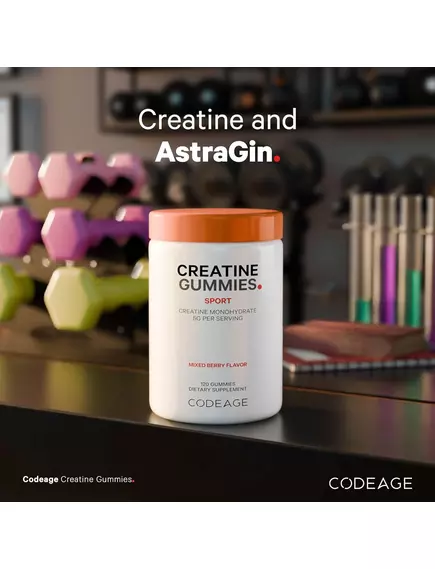 CodeAge Creatine / Креатин моногідрат 5000 мг 120 жувальних цукерок, фото 5 від магазину біодобавок nutrido.shop