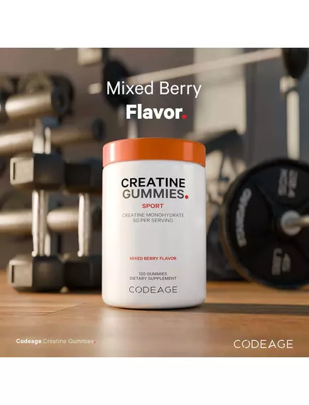 CodeAge Creatine / Креатин моногідрат 5000 мг 120 жувальних цукерок, фото 7 від магазину біодобавок nutrido.shop