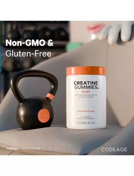 CodeAge Creatine / Креатин моногідрат 5000 мг 120 жувальних цукерок, фото 8 від магазину біодобавок nutrido.shop