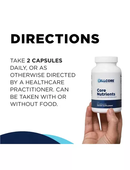 CellCore Core Nutrients / Базовий комплекс вітамінів і мінералів 60 капсул, фото 5 в магазине биодобавок nutrido.shop