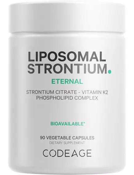 CodeAge Liposomal Strontium / Ліпосомальний стронцій для кісток і мінерального обміну 90 капсул від магазину біодобавок nutrido.shop