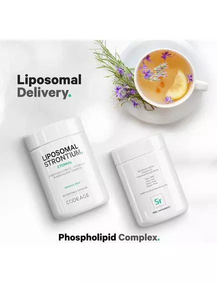 CodeAge Liposomal Strontium / Ліпосомальний стронцій для кісток і мінерального обміну 90 капсул, фото 5 в магазине биодобавок nutrido.shop
