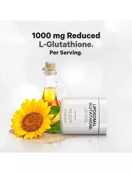 CodeAge Liposomal Glutathione / Ліпосомальний глутатіон порошок 1000 мг 63 г, фото 4 від магазину біодобавок nutrido.shop