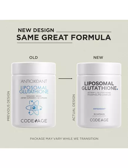 CODEAGE LIPOSOMAL GLUTATHIONE / ЛІПОСОМАЛЬНИЙ ГЛУТАТІОН 60 КАПСУЛ, фото 2 в магазині біодобавок nutrido.shop CODEAGE LIPOSOMAL GLUTATHIONE / ЛІПОСОМАЛЬНИЙ ГЛУТАТІОН 60 КАПСУЛ, фото 2 від магазину біодобавок nutrido.shop