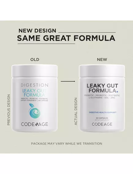 CODEAGE LEAKY GUT FORMULA / КОМПЛЕКСНА ДОБАВКА ДЛЯ ЛІКУВАННЯ КИШКІВНИКА, ЩО ПРОТІКАЄ 60 КАПСУЛ, фото 3 від магазину біодобавок nutrido.shop