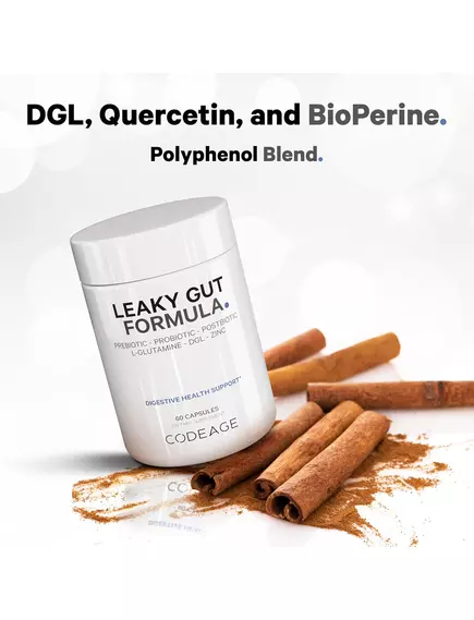 CODEAGE LEAKY GUT FORMULA / КОМПЛЕКСНА ДОБАВКА ДЛЯ ЛІКУВАННЯ КИШКІВНИКА, ЩО ПРОТІКАЄ 60 КАПСУЛ, фото 5 від магазину біодобавок nutrido.shop