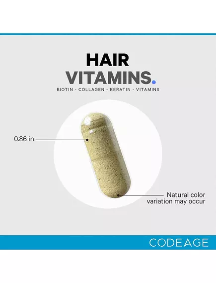 CODEAGE HAIR VITAMINS / ВІТАМІНИ ДЛЯ ВОЛОССЯ 120 КАПСУЛ, фото 3 від магазину біодобавок nutrido.shop