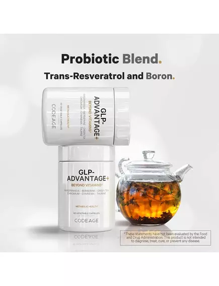 CodeAge GLP-Advantage / Підтримка метаболічного здоров'я з берберином, акермасією та таурином 60 капсул, фото 6 від магазину біодобавок nutrido.shop